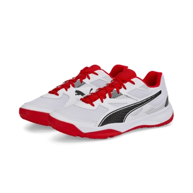 Puma Hallen-Indoorschuhe Solarflash II weiss/rot Herren